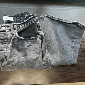 Abercrombie and Fitch Low Rise Straight Jeans with Vintage Texture